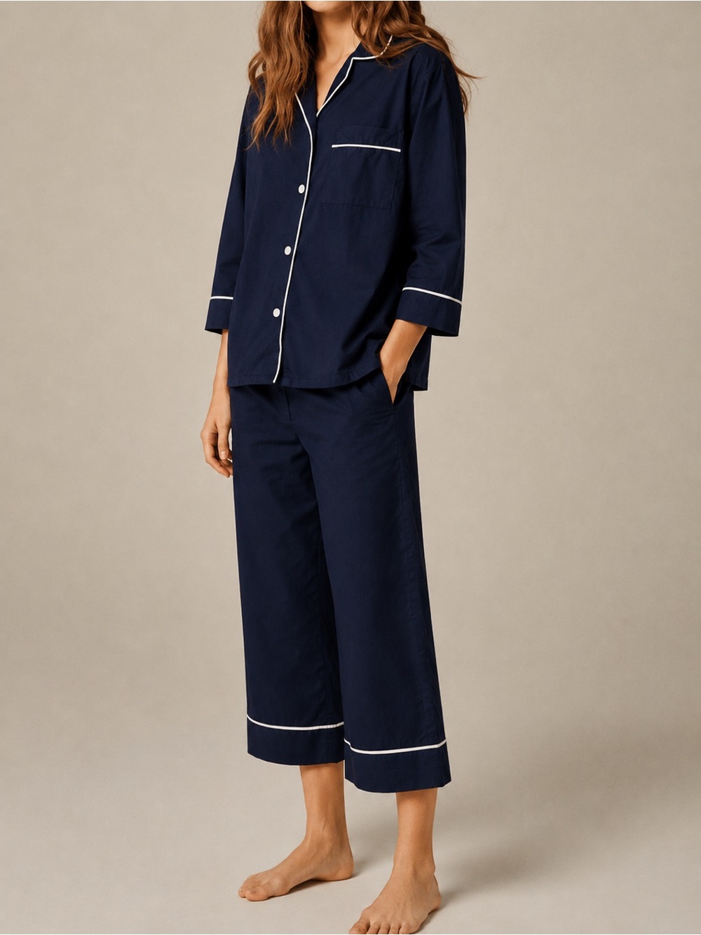 Italic Slumber Cotton Pajama Set.